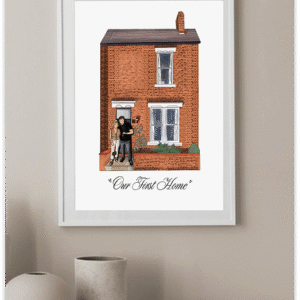 Customised House Print With People-A4