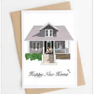 Customised House Print With Ppeople- Card